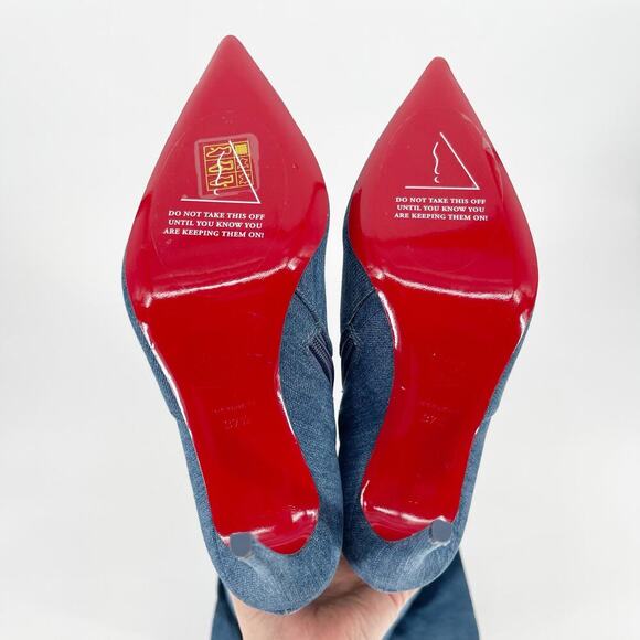 Christian Louboutin Denim Kate Botta Alta Loubijeans Over the Knee Boot EU 37.5 - Picture 12 of 16